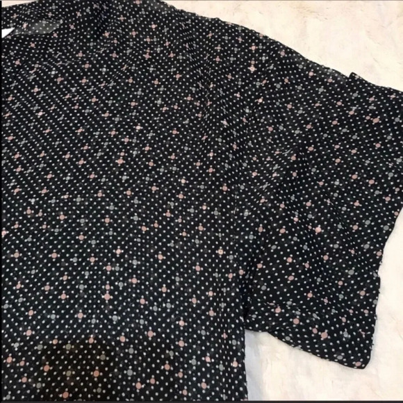 Cabi Style 239 Black Swiss Dot Sheer Blouse Size S - Picture 2 of 7